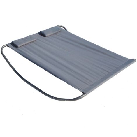 Coachella gris: cama de jardín y tumbona mecedora para 2 personas