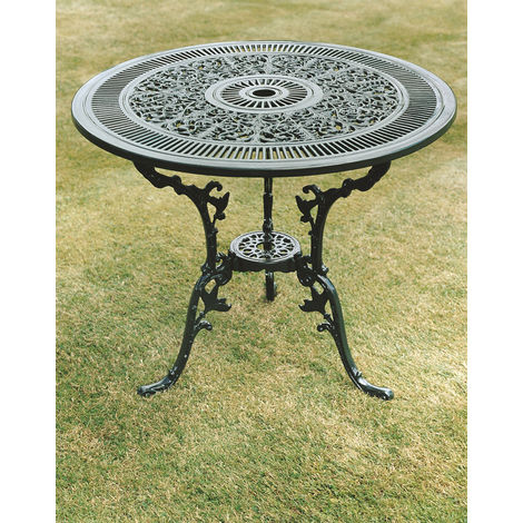 main image of "Coalbrookdale 81cm Table British Made, High Quality Cast Aluminium Garden Furniture"