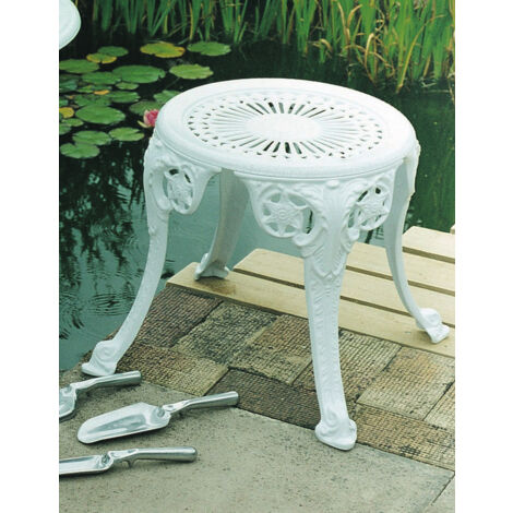 Coalbrookdale Stool British Made, High Quality Cast Aluminium Garden Furniture - Wide Choice of Colours and Finishes Available