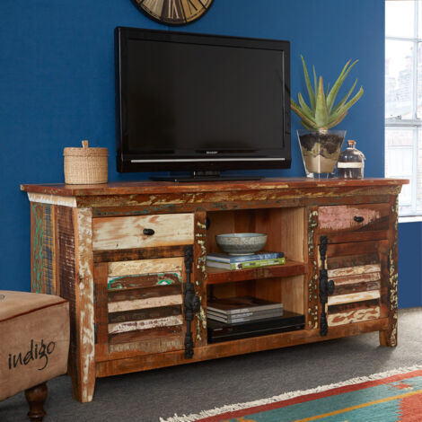 Coastal Large TV Media Credenza - Wood - L40 x W150 x H70 cm