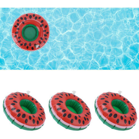 [Coaster Gonflable] [Sans Marque] [1 ou 2 mots] 12 Coasters Gonflables à Motif Pastèque pour Porte-Coupe en PVC pour Piscine