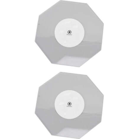 Coaster Lumineux Octogonal à LED RGB 3 Modes, Transparent et Étanche IP65, Fonctionne sur Piles, 2 Pièces pour Fête