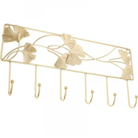 Coat Hook with 6 Hooks, Wall Mounted Coat Rack for Living Room, Wardrobe Hook, Home Coat Rack Accessories