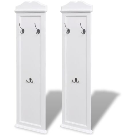 Coat Racks 2 pcs White vidaXL
