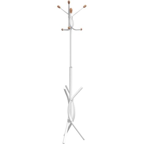 Coat Stand White 176 cm Powder-coated Iron vidaXL