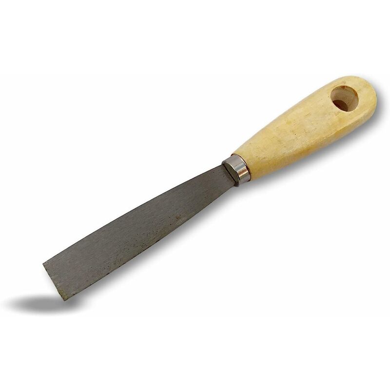 Coating knife in polished steel Scraper spatula Width 25mm Putty primer coated Scrape smooth coat take off apply putty butcher diy building