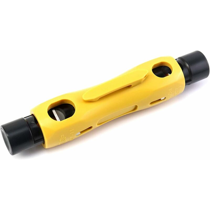 Coax Wire Stripper Cable Cutter, Double Ended Coax Stripping Tool for RG59, RG6, RG7, RG11