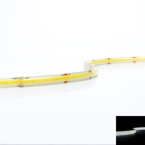COB 24V CRI90 LED Streifen 5M 11W/m 480LED/m 8mm - Lichtfarbe: Kaltweiß 6500K - Schutzart: IP65