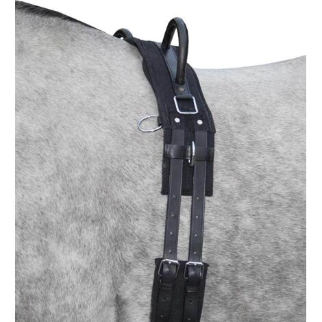 cob, Bleu marine et bleu clair 8297: Sangle pour chevaux avec double poignée Toile modèle