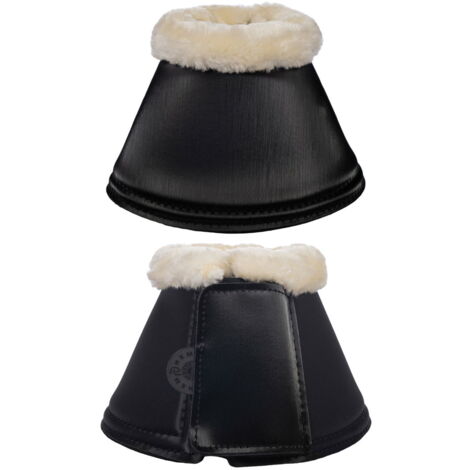 Cob, blu: Paraglomi per cavalli modello Shiny Fur con bordo in peluches