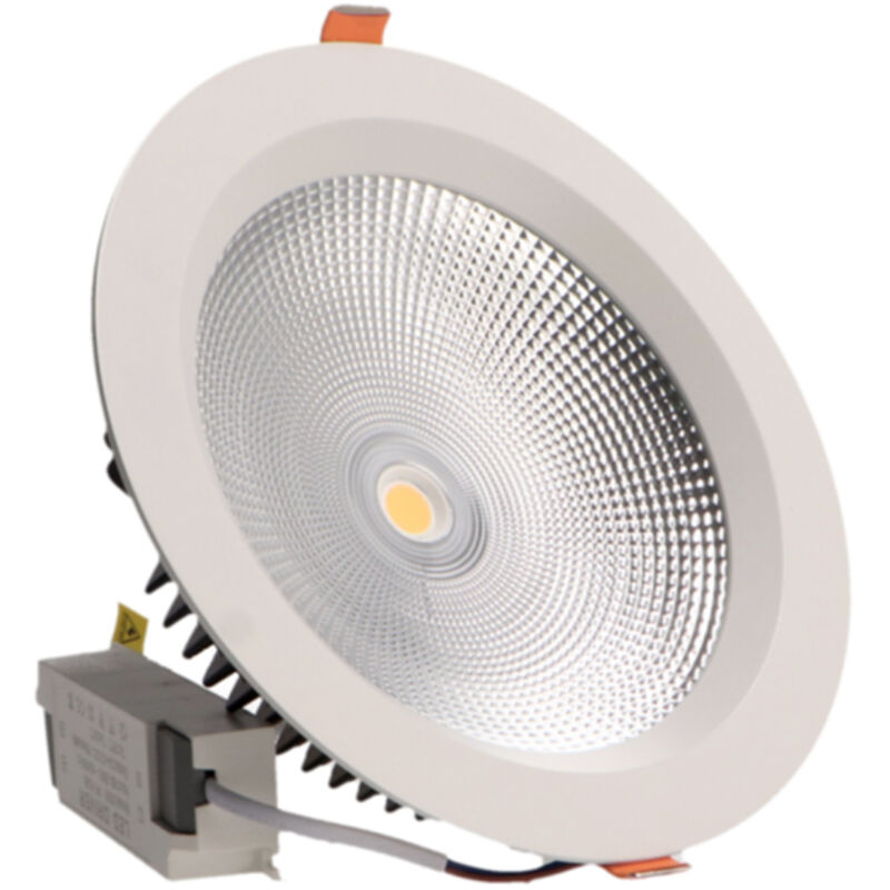 Cob dom led 30W encastré rond en aluminium, spot encastrable professionnel pour plafond - 4000K