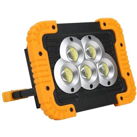 COB Lampe de Travail, Mini Lampe de Travail de Charge Solaire Portable Stand Lampes de Travail pour la réparation de Voitures Pêche Camping Randonnée