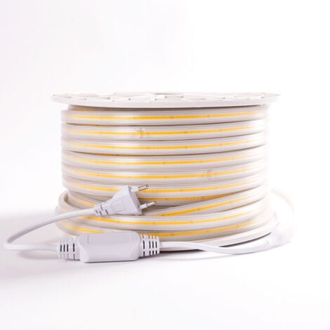 COB-LED-Streifen 450 W 34.200 lm CRI85 220 VAC x 50 m [HO-COB220-9W-WW] – Warmweiß