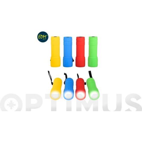 "Cob" LED-Taschenlampe 60Lm 3XAAa (Batterien enthalten) Verschiedene Farben [E3-36399] (E3-36399)