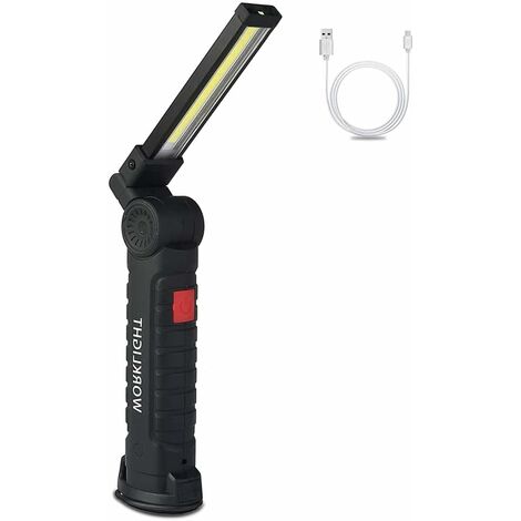 Powerful Rechargeable Work Light, Led Work Light Workshop Light With  Magnetic Base, Torch Light With Ipx6 Waterproof, 7 Modes Mechanic Light For  Emerg