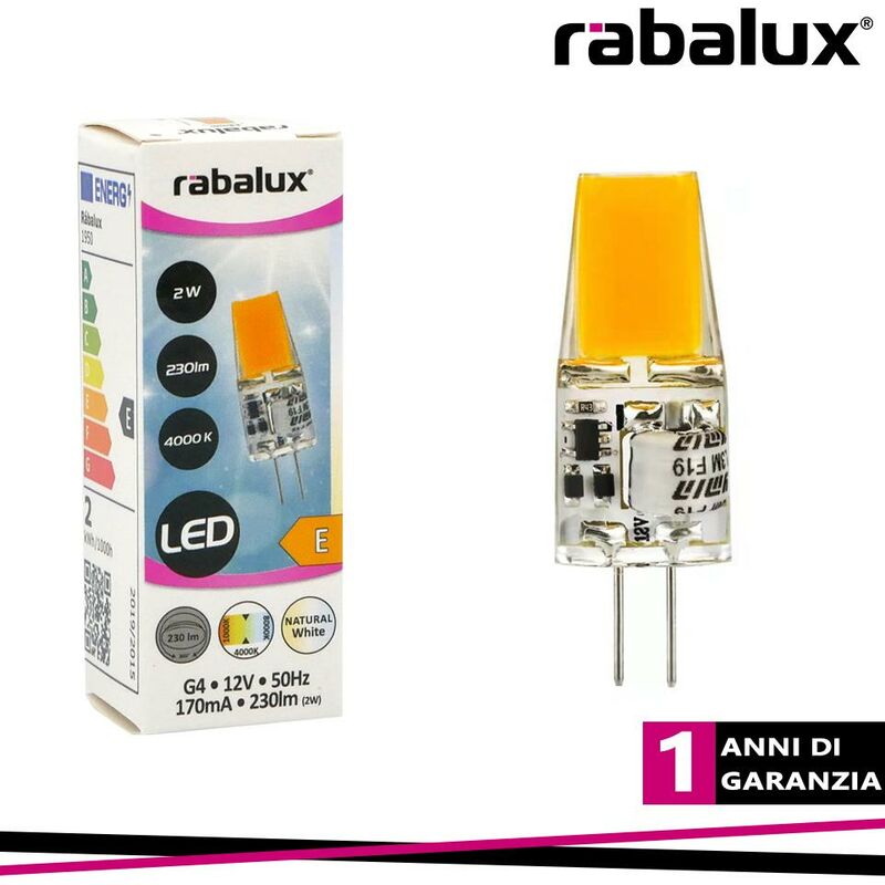Image of Rabalux - cob LED,G4, 2W, 230LM, 4000K - Luce naturale