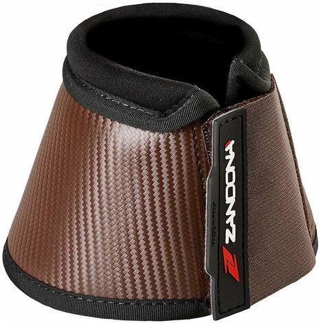 Cob, Marron: Protège-genoux en néoprène Zandonà X-BELL avec effet carbone et double fermeture
