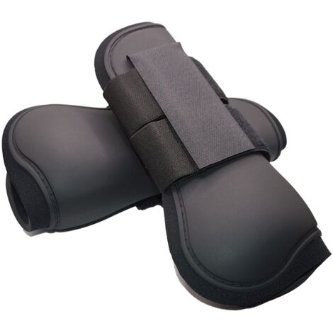 Cob, Nero: Paratendini imbottiti con neoprene e chiusura a strappo per cavalli