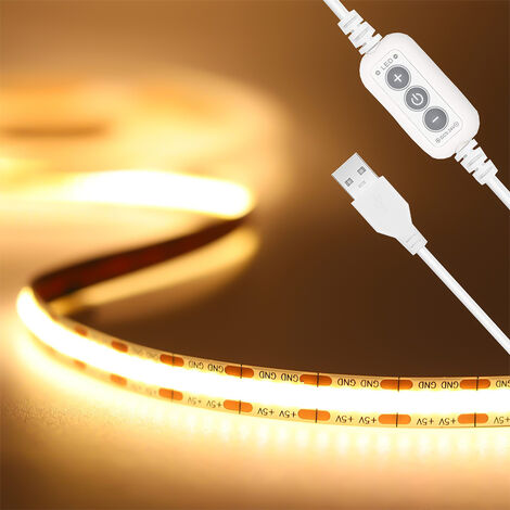 Bande lumineuse LED USB 2835SMD, ruban d'éclairage Flexible à diodes,  veilleuse pour chambre à coucher
