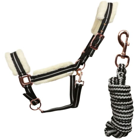 Cob, Verde e Argento: Cavezza in nylon rivestita in agnello sintetico con Longhina Horses linea Kara