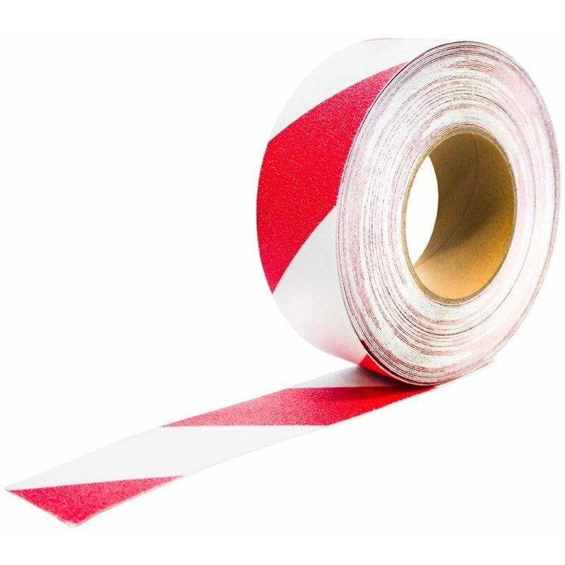 Coba - Red/White Gip-foot Anti-slip Tape, 50MMX18.3M