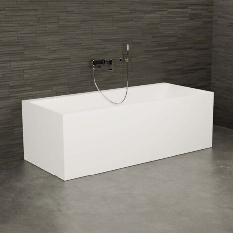 COBALT, Bañera semi-exenta mural L. 170 x l. 75 cm, by SPALINA