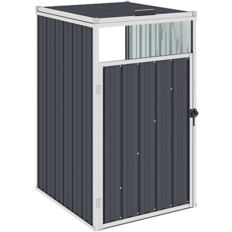 

Cobertizo de contenedor de basura acero antracita 72x81x121 cm