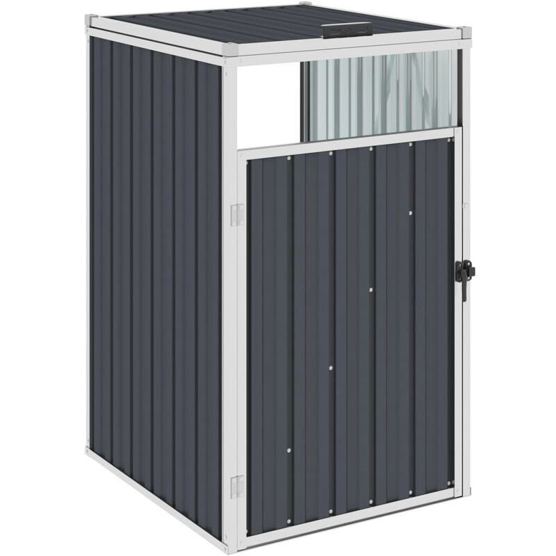 

vidaXL Cobertizo de contenedor de basura acero antracita 72x81x121 cm - Antracita