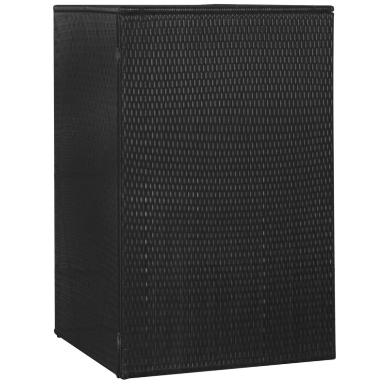 

Cobertizo de cubo de basura ratan sintetico negro 76x78x120 cm