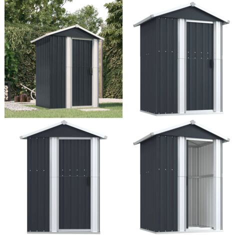 Cobertizo de jardín acero galvanizado antracita 126x97,5x177 cm - Cobertizo de herramientas - Cobertizo de jardinería