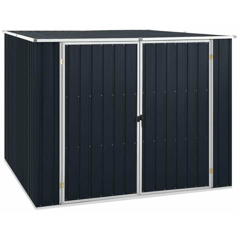 

Happyshopping - Cobertizo de jardin acero galvanizado antracita 195x198x159 cm