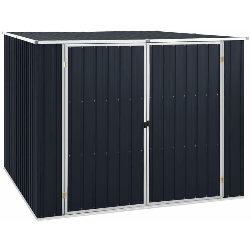 

Cobertizo de jardín acero galvanizado antracita 195x198x159 cm