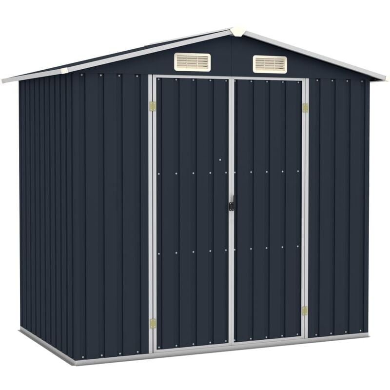 

BHD - Cobertizo de jardín acero galvanizado antracita 205x129x183 cm