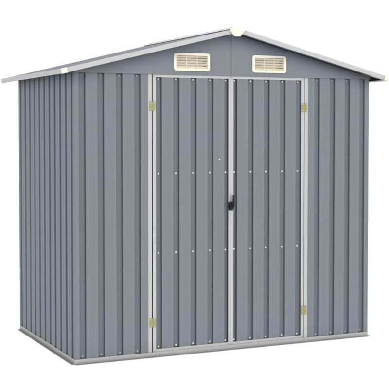 

Cobertizo de jardín acero galvanizado gris 205x129x183 cm - Gris - Vidaxl
