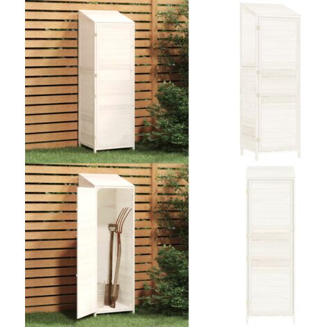 Cobertizo de jardín madera maciza de abeto blanco 55x52x174,5cm - Cobertizo de madera - Cobertizo de jardín de abeto