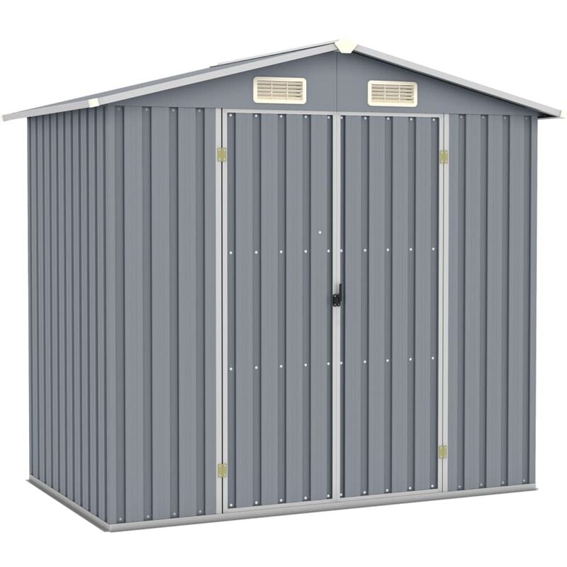

Cobertizo de jardín acero galvanizado gris 205x129x183 cm - Gris