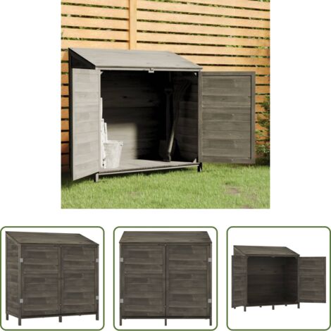 Cobertizo de madera -  Cobertizo de jardín madera abeto maciza antracita 102x52x112 cm