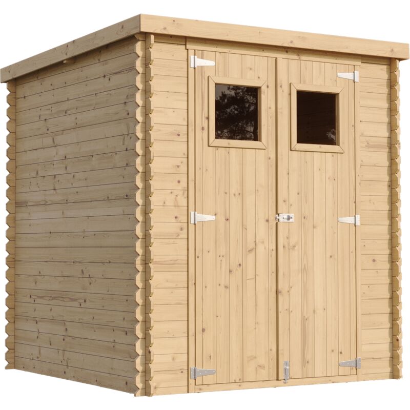 

Cobertizo de madera para jardín TIMBELA M309 - Almacenamiento exterior 204x204x202 cm / 3.53 m2 - Pequeño cobertizo para herramientas, Almacenamiento