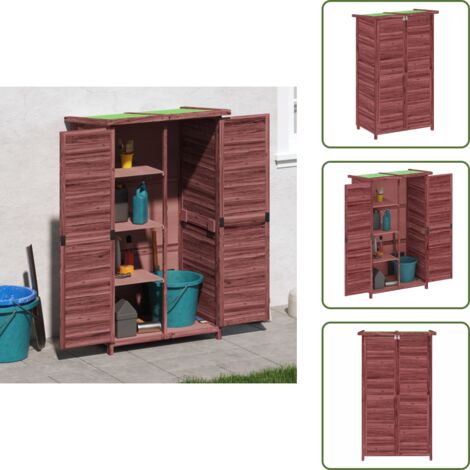 Cobertizo de pino - vidaXL Cobertizo para herramientas jardín madera pino moca 83x57x140cm - Cobertizo impermeable