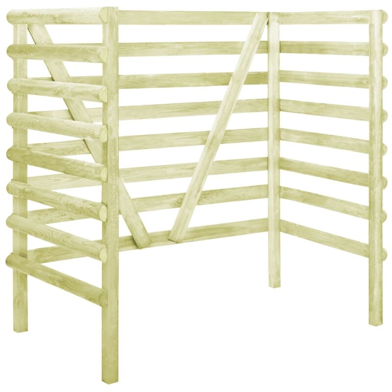 

Cobertizo doble basura 140x80x150 cm madera pino impregnada