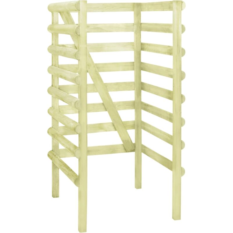 

vidaXL Cobertizo individual basura 70x80x150cm madera pino impregnada - Verde