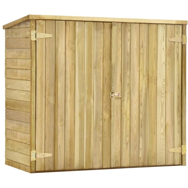 

vidaXL Madera Pino Impregnada Caseta Herramientas Jardín 135x60x123 cm - Marrón