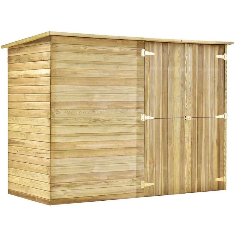 

Madera Pino Impregnada Caseta Herramientas Jardín 232x110x170 cm - Marrón - Vidaxl