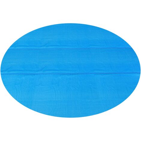 Cobertor solar para piscina redonda diámetro 549 cm polietileno azul 030006681