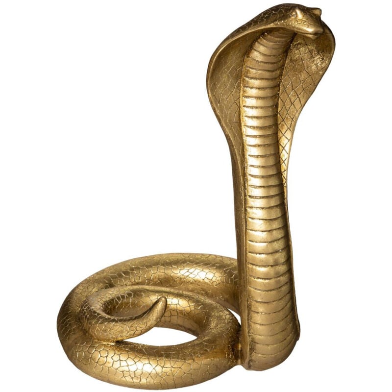 Atmosphera - Objet décoratif Cobra en Résine Doré h 36 cm