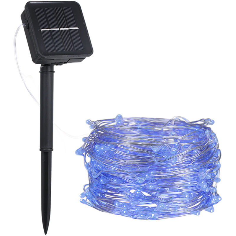 

cobre cadena de luces solares del cesped de alambre se enciende,3W 5m 50 LED