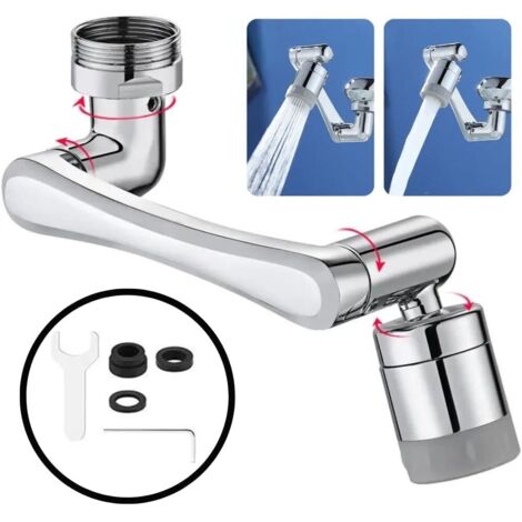 COBRE DE ALTA CALIDAD  Extensión de grifo de 1080°, aireador de grifo, ahorrador de agua, filtro antical, extensor de grifo
