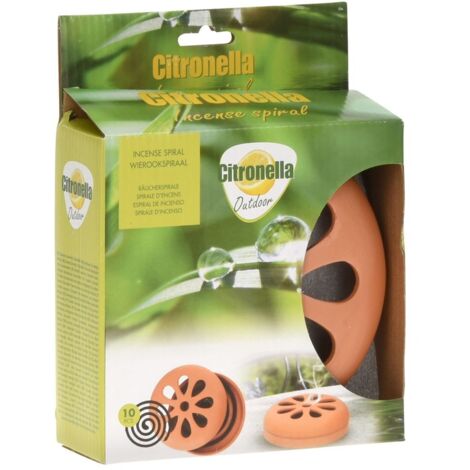 Coccio diffusore con 10 spirali insetticide citronella