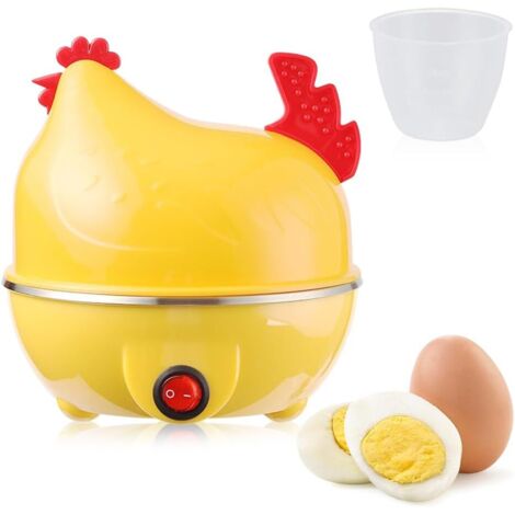 Cocedor de Huevos Rápido, Hervidor de Huevos Para 7 Huevos Eléctrico Vaporizador Hacer Huevos Cuecehuevos Para Microondas con Apagado Automático