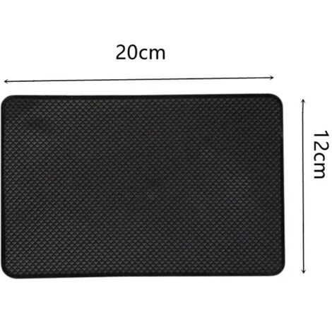 Coche - Alfombrilla antideslizante, alfombrilla de almacenamiento, alfombrilla de silicona para coche, salpicadero, soporte para teléfono móvil, color negro-A